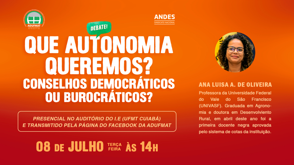 CONVITE | Debate &quot;Que autonomia queremos? Conselhos democráticos ou burocráticos?&quot;
