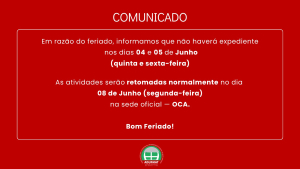 Comunicado: n&atilde;o haver&aacute; expediente na Adufmat-Ssind nos dias 04 e 05/06