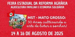 JURA 2025 realiza feira na próxima semana, de 14 a 16/08; 30 anos do MST-MT marca edição deste ano