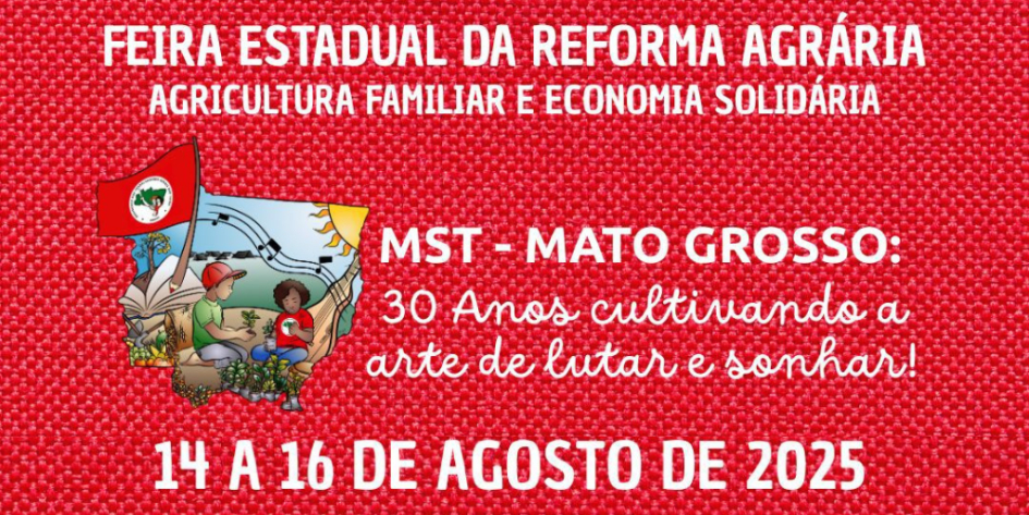 JURA 2025 realiza feira na próxima semana, de 14 a 16/08; 30 anos do MST-MT marca edição deste ano